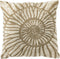 Dutch Decor MERLE - Kussenhoes 45x45 cm - schelpenprint - Snow White - wit en beige - met rits - zonder binnenkussen