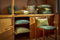 Dutch Decor MEX - Kussenhoes 45x45 cm - velvet - botanisch - pumice stone - beige - paars - groen - streepjes - met rits - zonder binnenkussen
