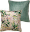 Dutch Decor MEX - Kussenhoes 45x45 cm - velvet - botanisch - pumice stone - beige - paars - groen - streepjes - met rits - zonder binnenkussen