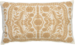 Dutch Decor MIMI - Kussenhoes van katoen Tobacco Brown 30x50 cm - bruin en wit - met rits - zonder binnenkussen