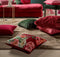 Dutch Decor MINOU - Sierkussen 45x45 cm - velvet - bloemen - red plum - roze - rood - groen - streepjes - Inclusief binnenkussen