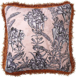 Dutch Decor MOYA - Sierkussen 45x45 cm Pumice Stone - beige - met bloemenpatroon - Inclusief binnenkussen