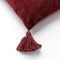Dutch Decor NINO - Kussenhoes van katoen 45x45 cm Merlot - rood - met flosjes - met rits - zonder binnenkussen