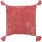 Dutch Decor NINO - Sierkussen van katoen 45x45 cm Dusty Rose - roze - kussentje met flosjes - Inclusief binnenkussen