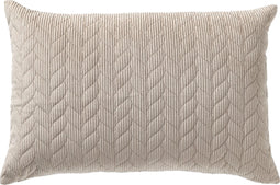 Dutch Decor NORA - Kussenhoes 40x60 cm - 3D patroon - heerlijk zacht - Irish Cream - beige - met rits - zonder binnenkussen