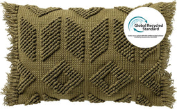Dutch Decor ODIN - Kussenhoes 40x60 cm van 90% gerecycled polyester - in effen kleur - Eco Line collectie - Olive Branch - groen - met rits - zonder binnenkussen