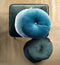 Dutch Decor - OLLY - Sierkussen rond velvet Ø40 cm - Charcoal Gray - antraciet
