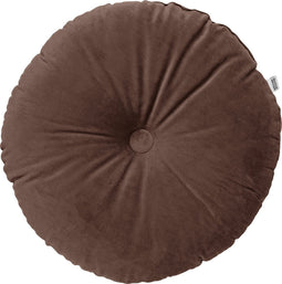 Dutch Decor - OLLY - Sierkussen rond velvet Ø40 cm - Chocolate Martini - donkerbruin