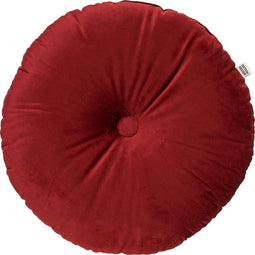 Dutch Decor - OLLY - Sierkussen rond velvet Ø40 cm - Merlot - rood