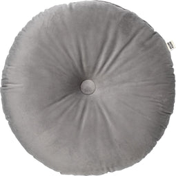 Dutch Decor - OLLY - Sierkussen rond velvet Ø40 cm - Micro Chip - lichtgrijs