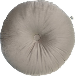 Dutch Decor - OLLY - Sierkussen rond velvet Ø40 cm - Pumice Stone - beige