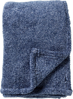 Dutch Decor - OSCAR - Plaid 140x180 cm - gemêleerde fleece deken - lekker zacht - Insignia Blue - blauw