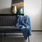 Dutch Decor - OSCAR - Plaid 140x180 cm - gemêleerde fleece deken - lekker zacht - Insignia Blue - blauw