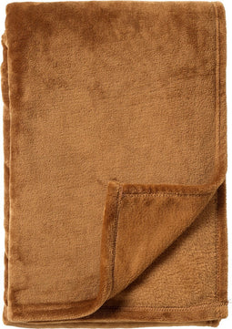 Dutch Decor - OWEN - Plaid 130x160 cm - coral fleece deken - heerlijk zacht - Tobacco Brown - bruin