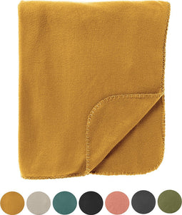 Dutch Decor - PABLO - Plaid 150x200 cm - 100% polyester - fleece terrasplaid - Golden Glow - geel
