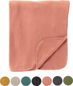 Dutch Decor - PABLO - Plaid 150x200 cm - 100% polyester - fleece terrasplaid - Muted Clay - roze