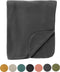 Dutch Decor - PABLO - Plaid 150x200 cm - 100% polyester - fleece terrasplaid - Charcoal Gray - antraciet