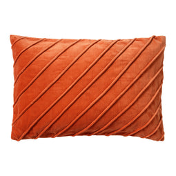 Dutch Decor - PACO - Kussenhoes velvet 40x60 cm Potters Clay - oranje