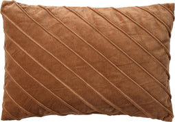 Dutch Decor PACO - Kussenhoes velvet 40x60 cm Tobacco brown - bruin - met rits
