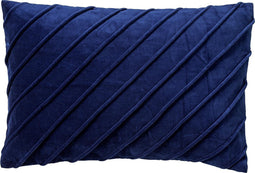 Dutch Decor PACO - Sierkussen velvet 40x60 cm Insignia Blue - blauw - Inclusief binnenkussen