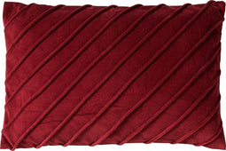 Dutch Decor PACO - Sierkussen velvet 40x60 cm Merlot - rood - Inclusief binnenkussen