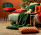 Dutch Decor PAX - Sierkussen velvet 40x60 cm Mountain View - groen - Inclusief binnenkussen