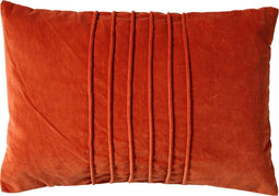 Dutch Decor PAX - Sierkussen velvet 40x60 cm Potters Clay - oranje - Inclusief binnenkussen