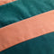 Dutch Decor PEBBE - Sierkussen velvet 45x45 cm - sagebrush green - groen - roze - strepen - Inclusief binnenkussen