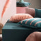 Dutch Decor PEMM - Kussenhoes Sierkussen velvet 45x45 cm - sagebrush green - groen - roze strepen - color blocking - met rits - zonder binnenkussen