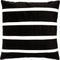 Dutch Decor PEMM - Kussenhoes velvet 45x45 cm - raven - zwart - witte streepjes - met rits - zonder binnenkussen