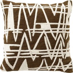 Dutch Decor PEPE - Kussenhoes 45x45 cm - 100% katoen - geweven print - Military Olive - groen - met rits - zonder binnenkussen