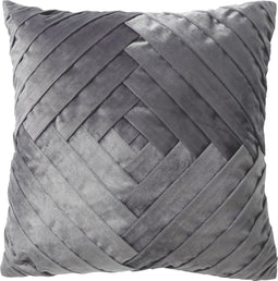 Dutch Decor PHILLY - Kussenhoes velvet 45x45 cm - Charcoal Gray - antraciet - met rits
