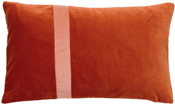 Dutch Decor PIPPA - Kussenhoes velvet 30x50 cm - Potters Clay - oranje - met rits - zonder binnenkussen