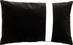 Dutch Decor PIPPA - Kussenhoes velvet 30x50 cm - Raven - zwart - met rits - zonder binnenkussen