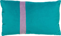 Dutch Decor PIPPA - Sierkussen velvet Aquarelle 30x50 cm - blauw - Inclusief binnenkussen