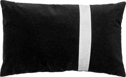 Dutch Decor PIPPA - Sierkussen velvet Raven 30x50 cm - zwart - Inclusief binnenkussen