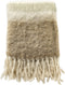Dutch Decor Plaid Lenard - Wol mix - Beige - 130x170 cm - Irish Cream - Gestreept