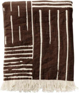 Dutch Decor Plaid Stefano - Katoen/Polyester - Bruin - 140x180 cm (BxH)