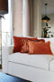 Dutch Decor REBEL - Kussenhoes velvet 30x50 cm Potters Clay - oranje - met rits - zonder binnenkussen