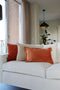 Dutch Decor REBEL - Kussenhoes velvet 30x50 cm Potters Clay - oranje - met rits - zonder binnenkussen