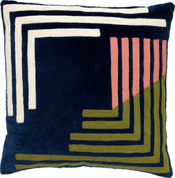 Dutch Decor REMY - Sierkussen velvet 45x45 cm - Insignia Blue - blauw - Inclusief binnenkussen