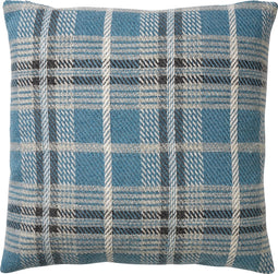 Dutch Decor RENZO - Kussenhoes gemeleerd Provincial Blue 45x45 cm - lichtblauw - met rits - zonder binnenkussen