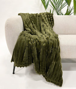 Dutch Decor - RICKY - Plaid 150x200 cm - superzacht - warm en donzig - Military Olive - groen