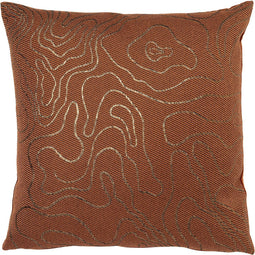 Dutch Decor RIVER - Kussenhoes 45x45 cm - Brown Patina - bruin - met rits - zonder binnenkussen