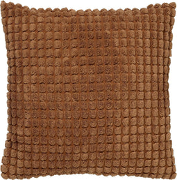 Dutch Decor ROME - Kussenhoes 45x45 cm - 100% polyester - effen kleur - Tobacco Brown - bruin - met rits - zonder binnenkussen