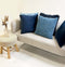 Dutch Decor ROME - Kussenhoes 45x45 cm - 100% polyester - effen kleur - Provincial Blue - lichtblauw - met rits