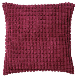 Dutch Decor - ROME - Sierkussen 45x45 cm - 100% polyester - effen kleur - Red Plum - donkerroze