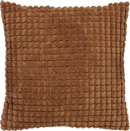 Dutch Decor ROME - Sierkussen 45x45 cm - 100% polyester - effen kleur - Tobacco Brown - bruin - Inclusief binnenkussen
