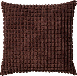 Dutch Decor ROME - Sierkussen 45x45 cm - 100% polyester - effen kleur - Rocky Road - donkerbruin - Inclusief binnenkussen