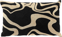 Dutch Decor ROX - Sierkussen 30x50 cm - Raven - zwart - Inclusief binnenkussen